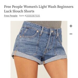 Free People Beginner’s Luck Slouch Shorts